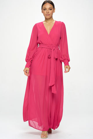 #5445DR | Chiffon Maxi Dress | 5 Colors