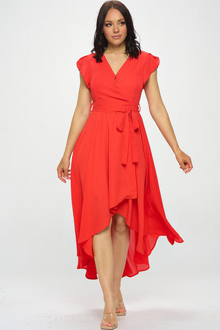 #5641DR | Faux Wrap Maxi Dress | 7 Colors