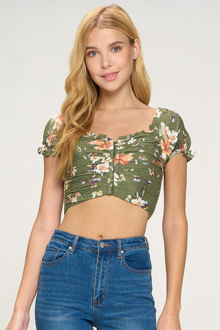 #4745TR | Floral Top | 3 Colors